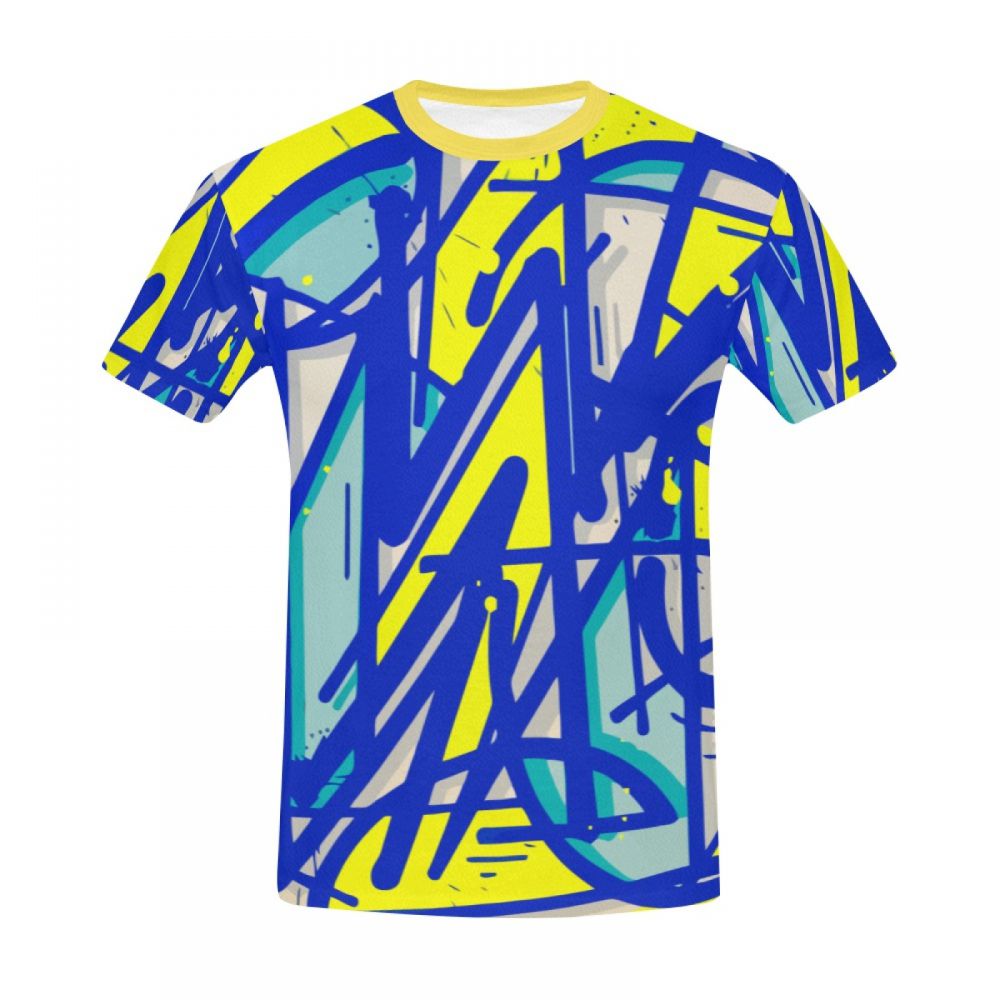 Men's Abstract Art Extrusion Module Short T-shirt