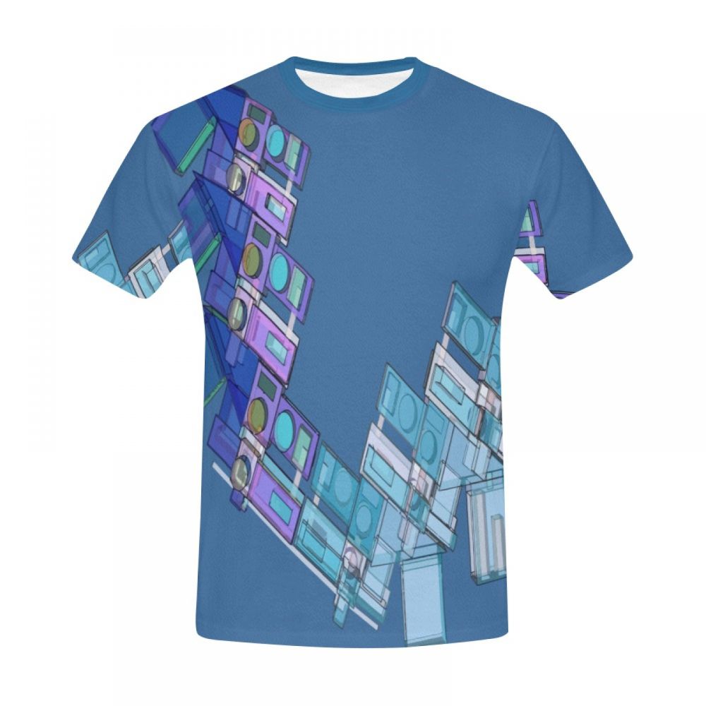 Men's 3d Modeling Geometric Art Short T-shirt