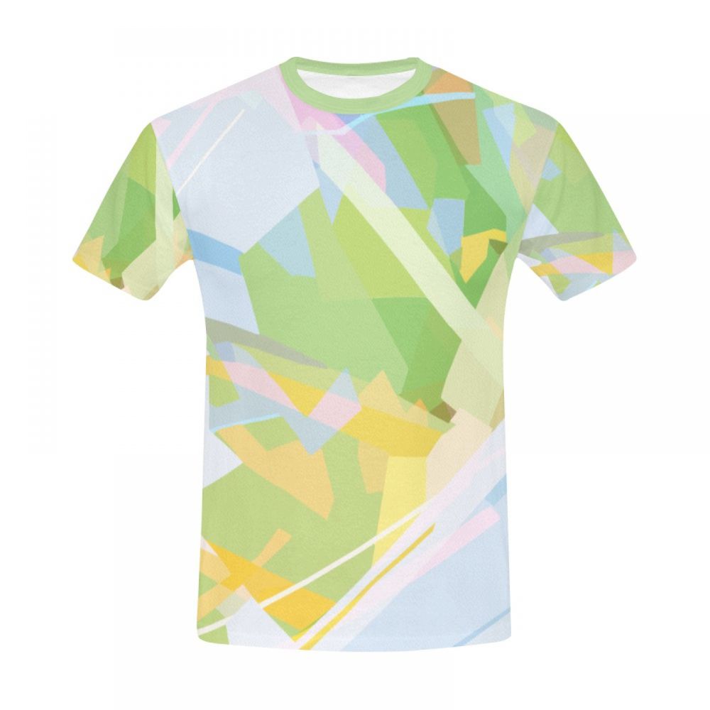 Men's Digital Art Vertical Short T-shirt