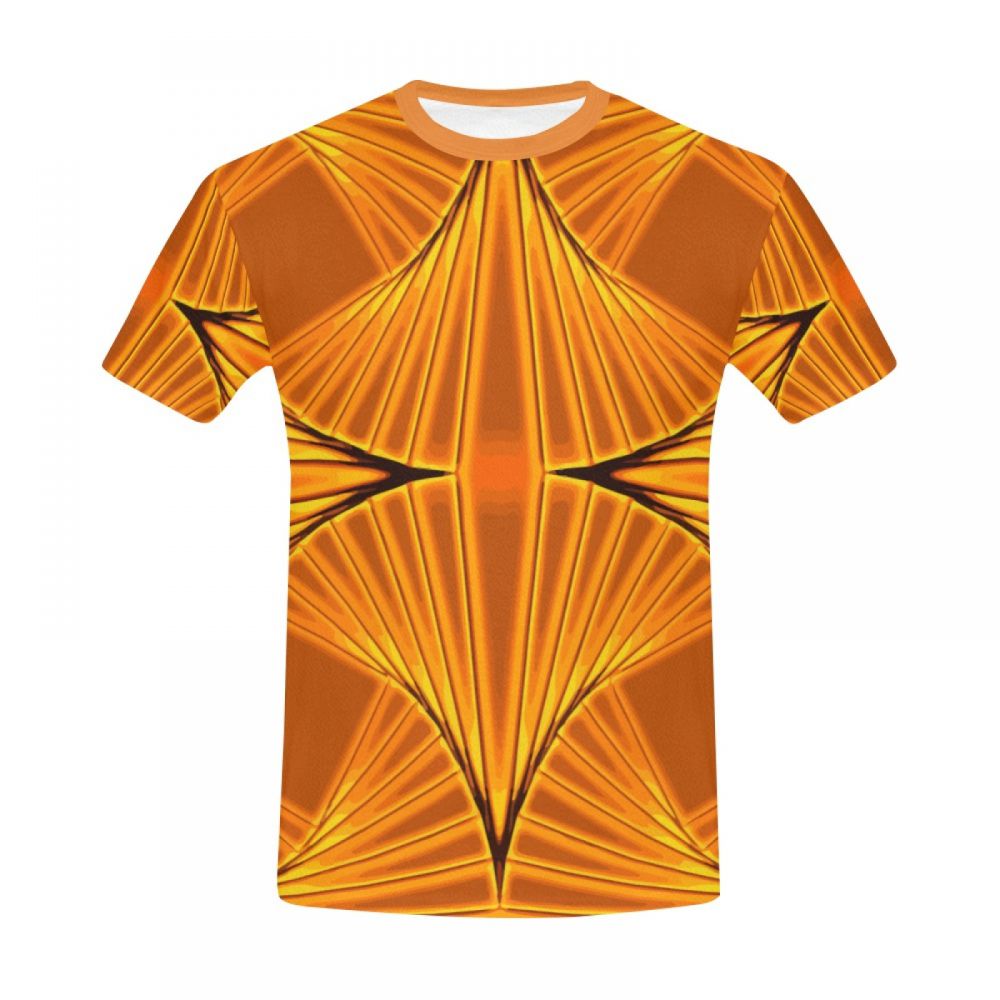Men's Abstract Art Disco Gold Short T-shirt