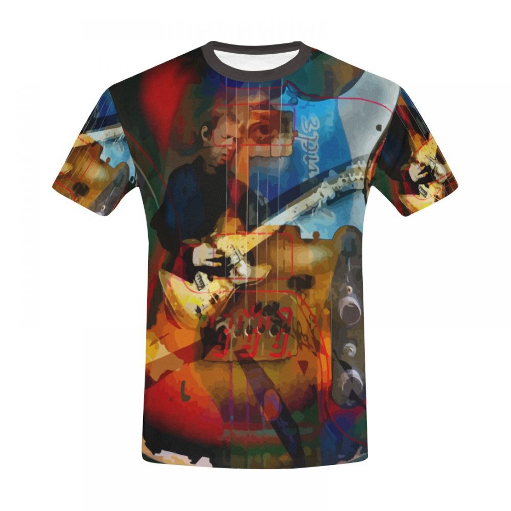 Men's Art Musician Memorial Guitarist Short T-shirt