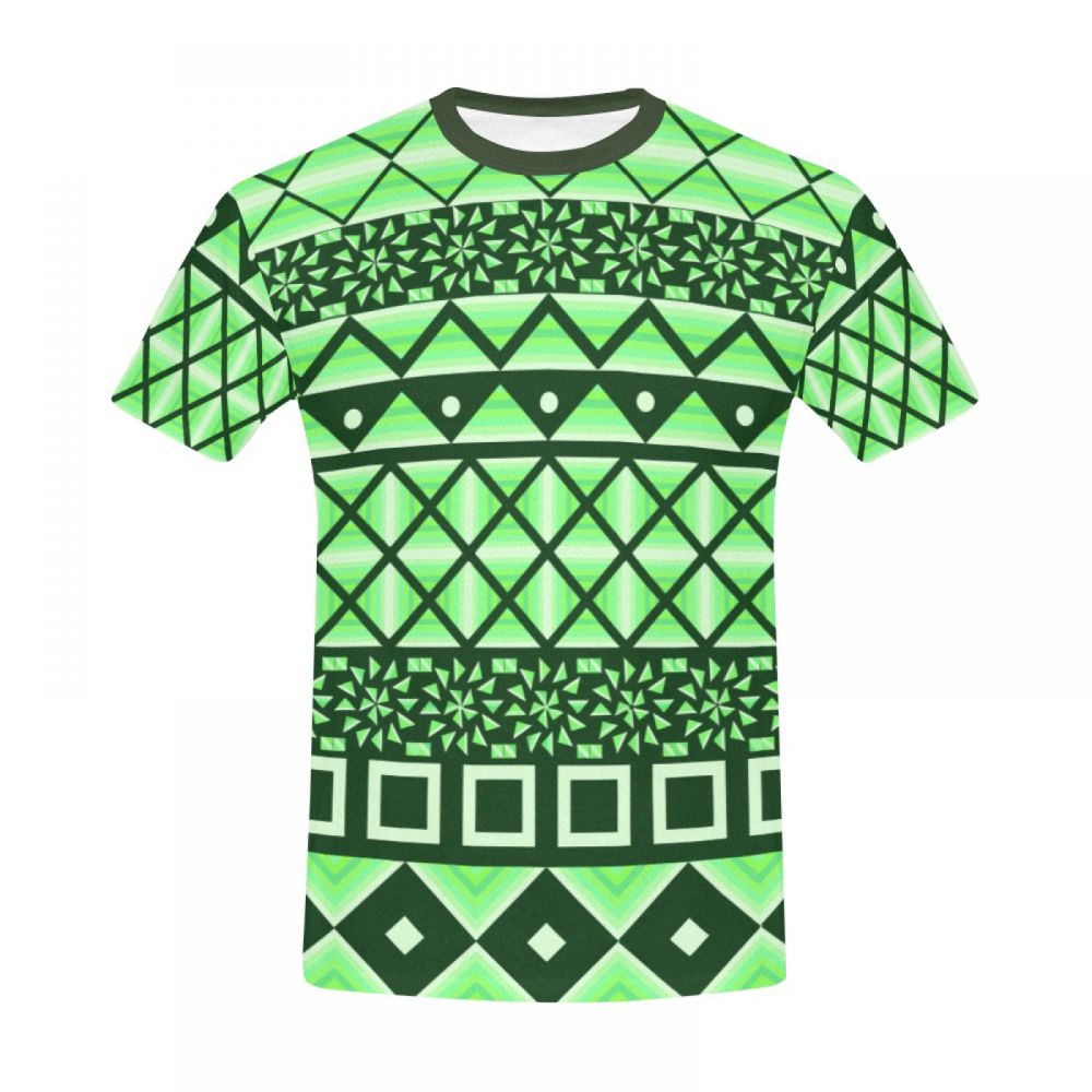 Men's Conceptual Art Green Box Short T-shirt