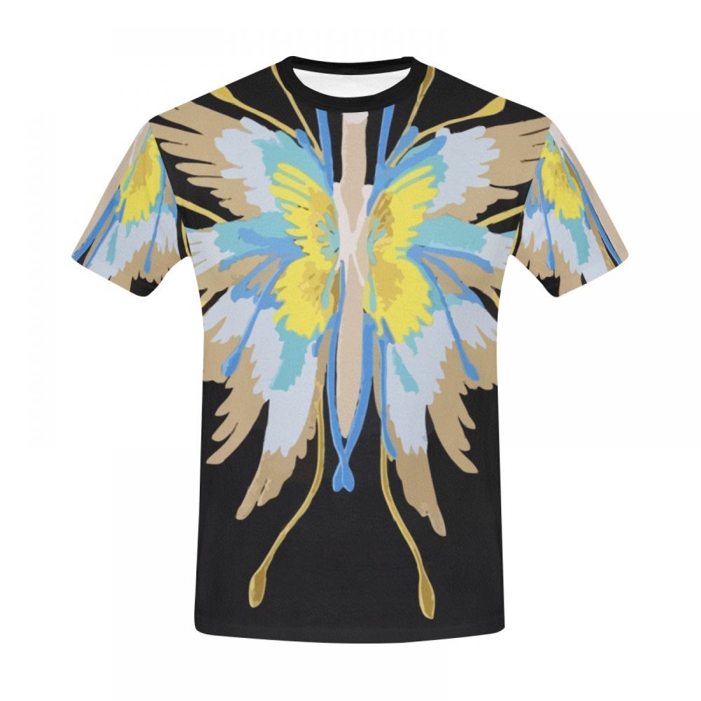 Men's Geometric Art Butterfly Short T-shirt