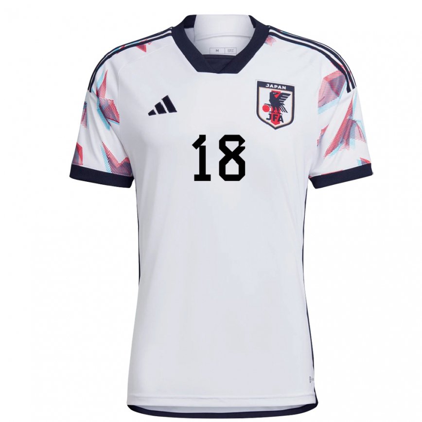 Kid Japan Kaoru Mitoma #18 White Away Jersey 2022/23 T-shirt