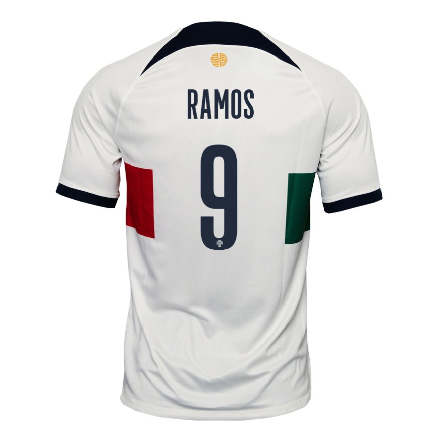 Men Portugal Goncalo Ramos #9 White Away Jersey 2022/23 T-shirt