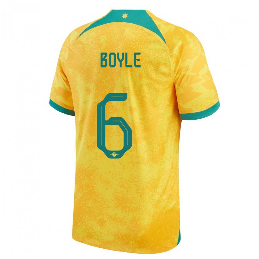 Women Australia Martin Boyle #6 Golden Home Jersey 2022/23 T-shirt