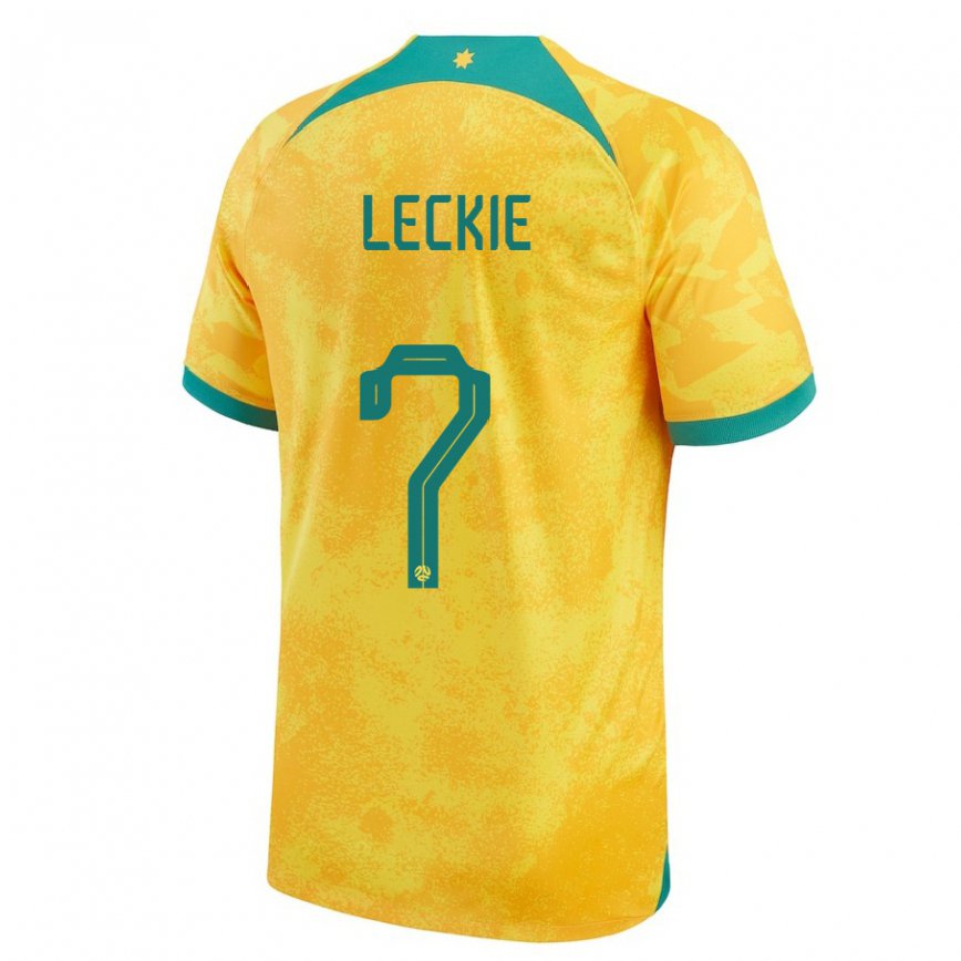 Women Australia Mathew Leckie #7 Golden Home Jersey 2022/23 T-shirt