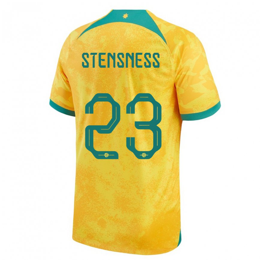 Women Australia Gianni Stensness #23 Golden Home Jersey 2022/23 T-shirt