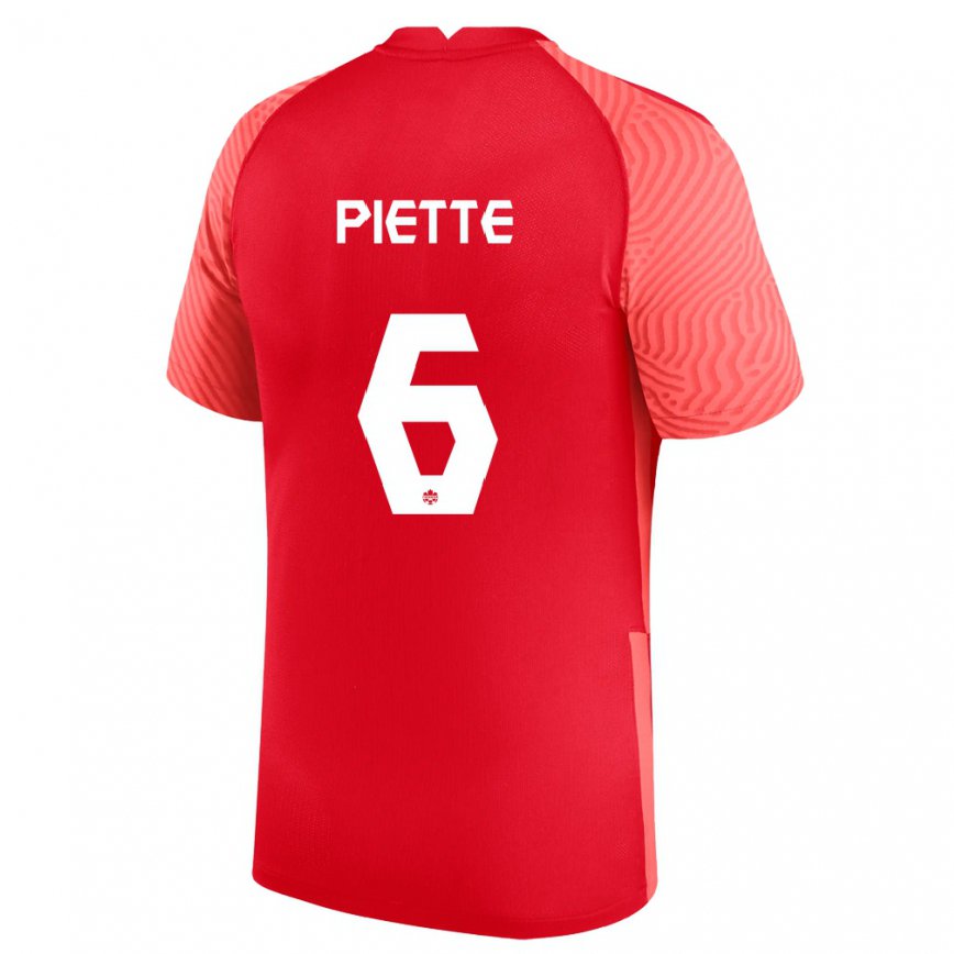 Women Canada Samuel Piette #6 Red Home Jersey 2022/23 T-shirt