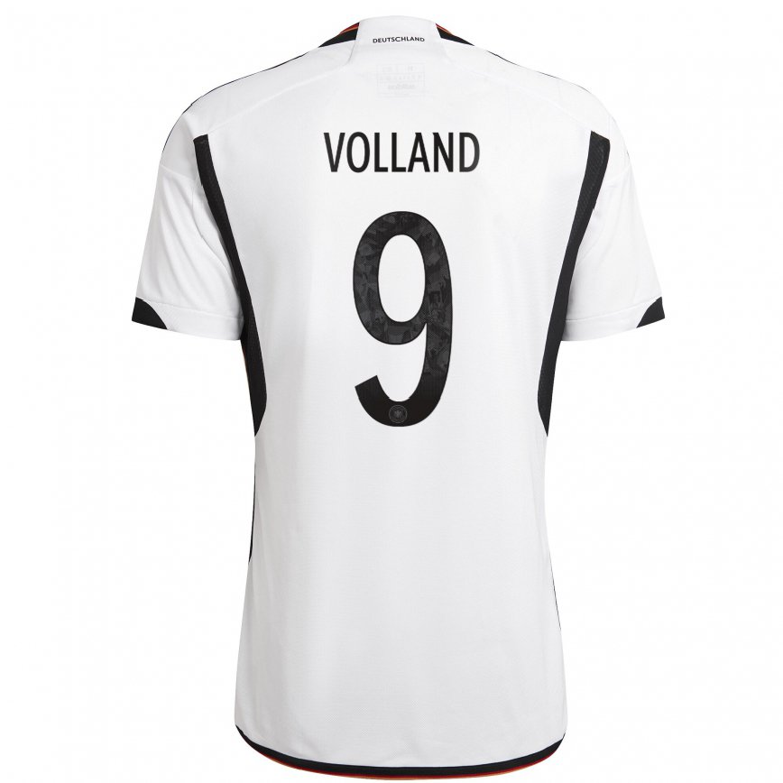 Women Germany Kevin Volland #9 White Black Home Jersey 2022/23 T-shirt