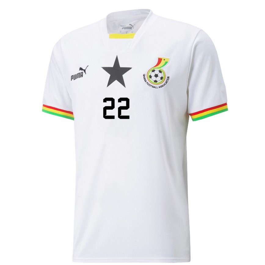 Women Ghana Kamaldeen Sulemana #22 White Home Jersey 2022/23 T-shirt