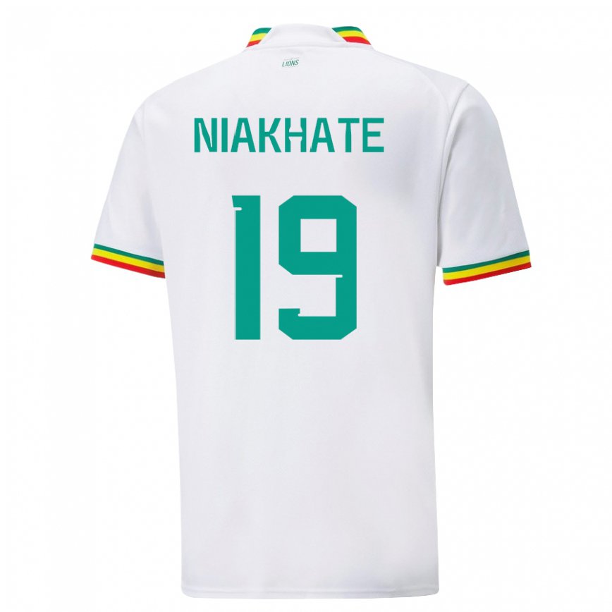 Women Senegal Moussa Niakhate #19 White Home Jersey 2022/23 T-shirt