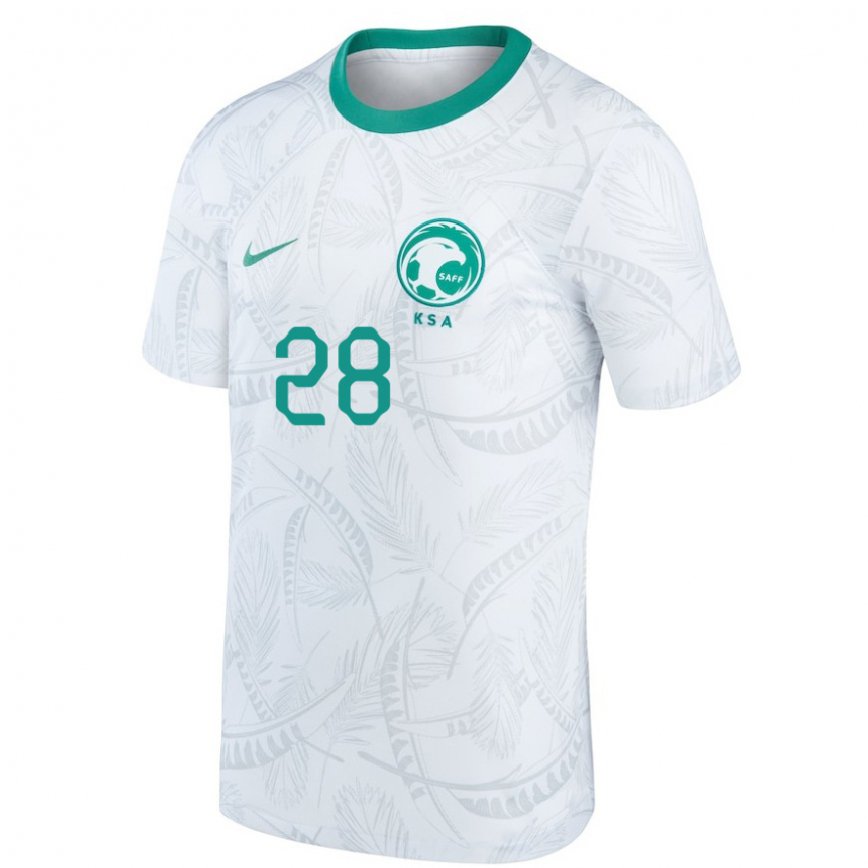 Women Saudi Arabia Mohamed Kanno #28 White Home Jersey 2022/23 T-shirt