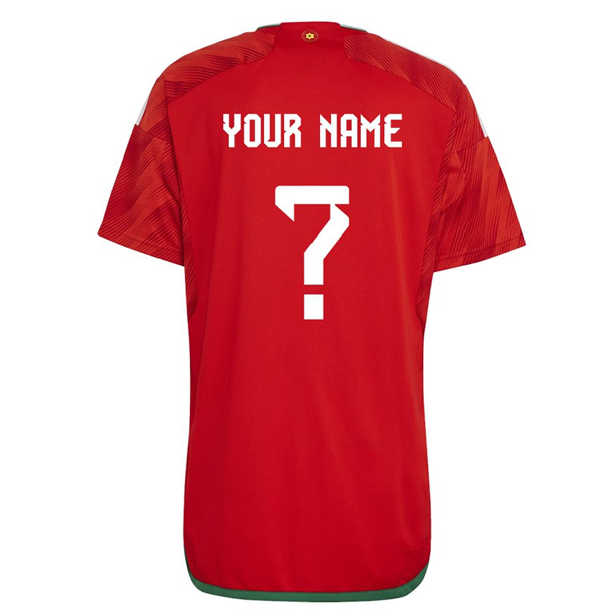 Women Wales Your Name #0 Red Home Jersey 2022/23 T-shirt
