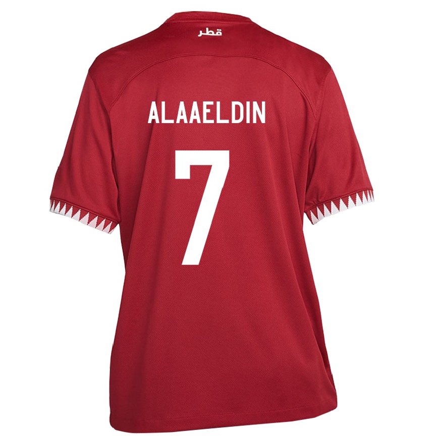 Women Qatar Ahmed Alaaeldin #7 Maroon Home Jersey 2022/23 T-shirt