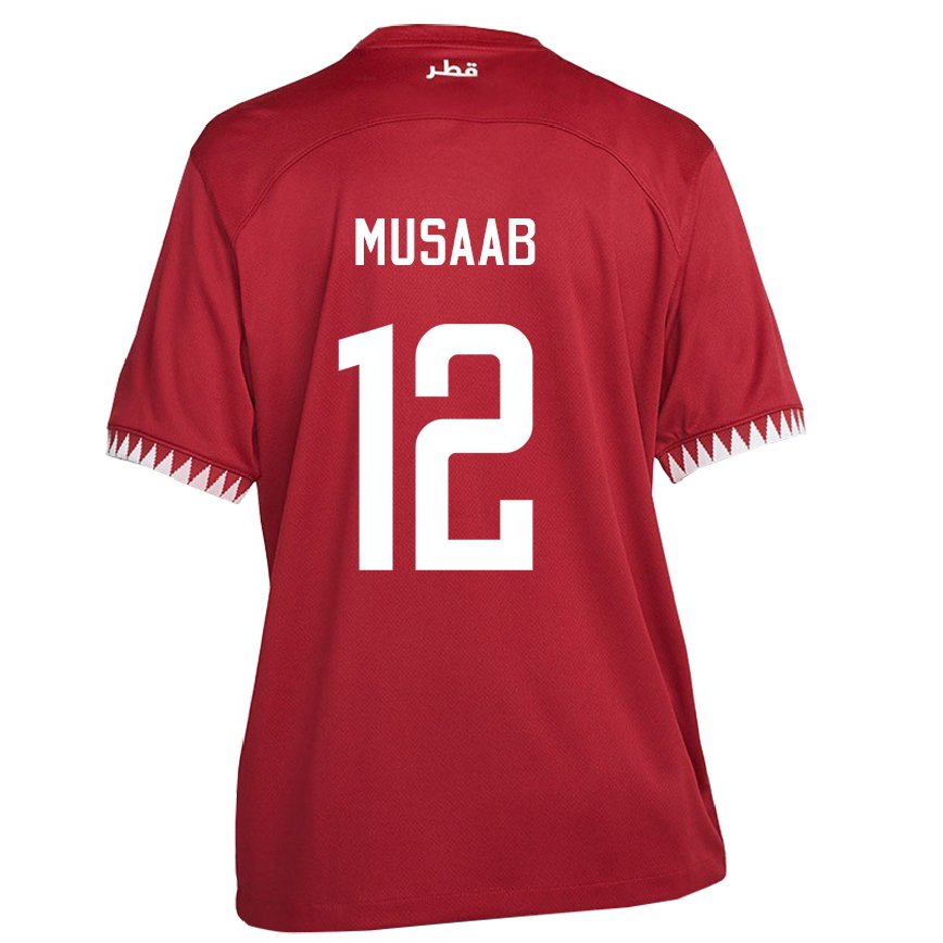Women Qatar Musaab Khidir #12 Maroon Home Jersey 2022/23 T-shirt