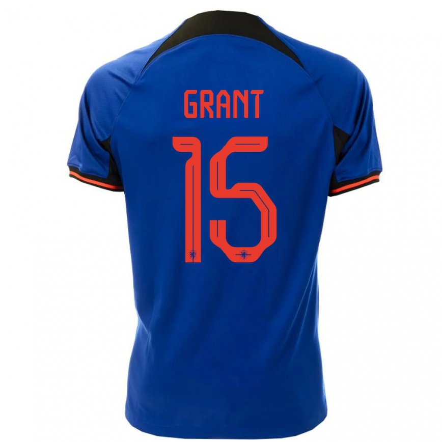 Men Netherlands Chasity Grant #15 Royal Blue Away Jersey 2022/23 T-shirt