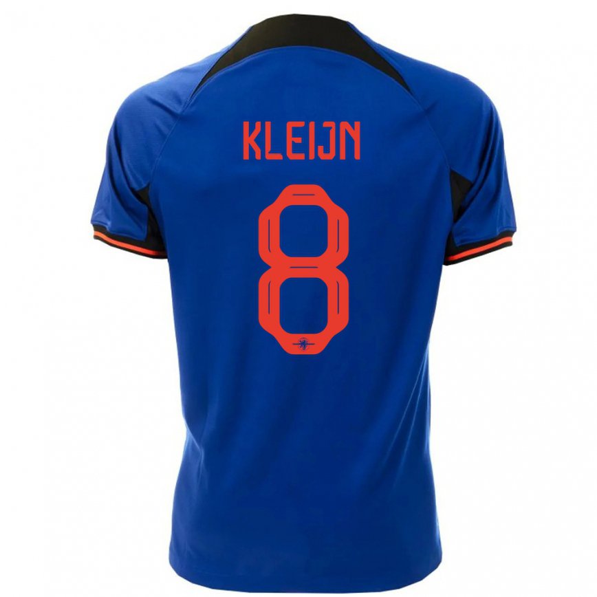 Men Netherlands Mike Kleijn #8 Royal Blue Away Jersey 2022/23 T-shirt