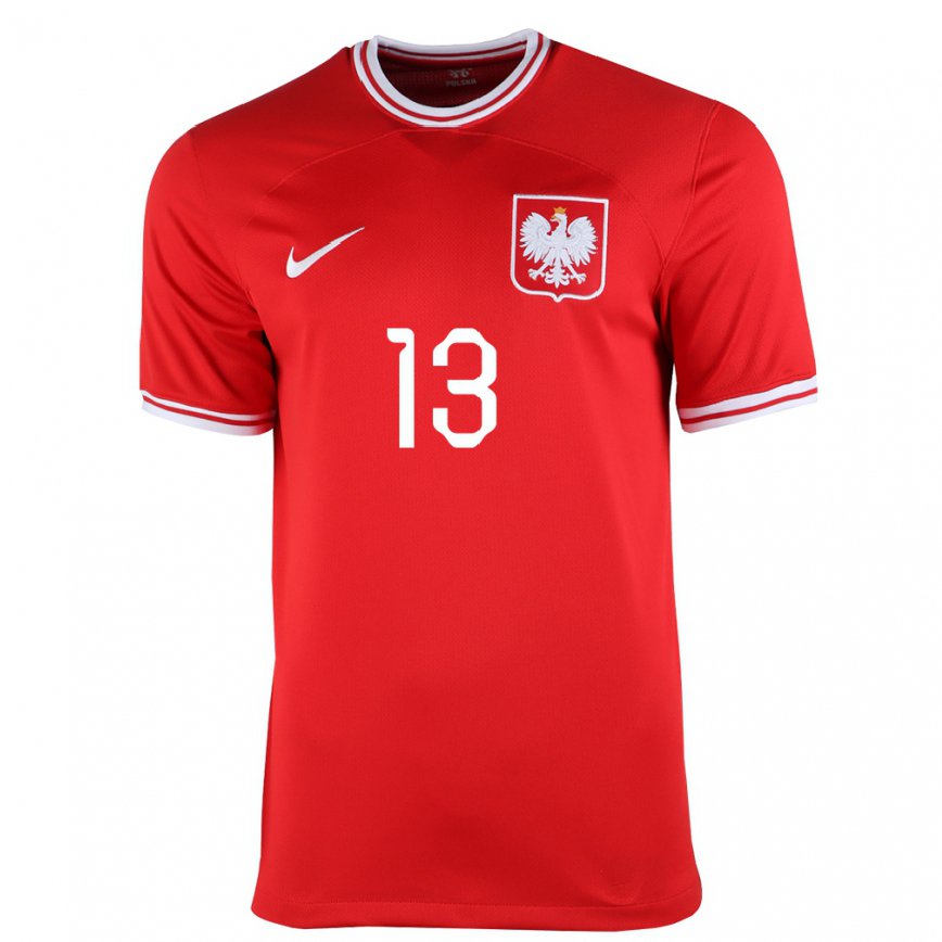 Men Poland Katarzyna Konat #13 Red Away Jersey 2022/23 T-shirt