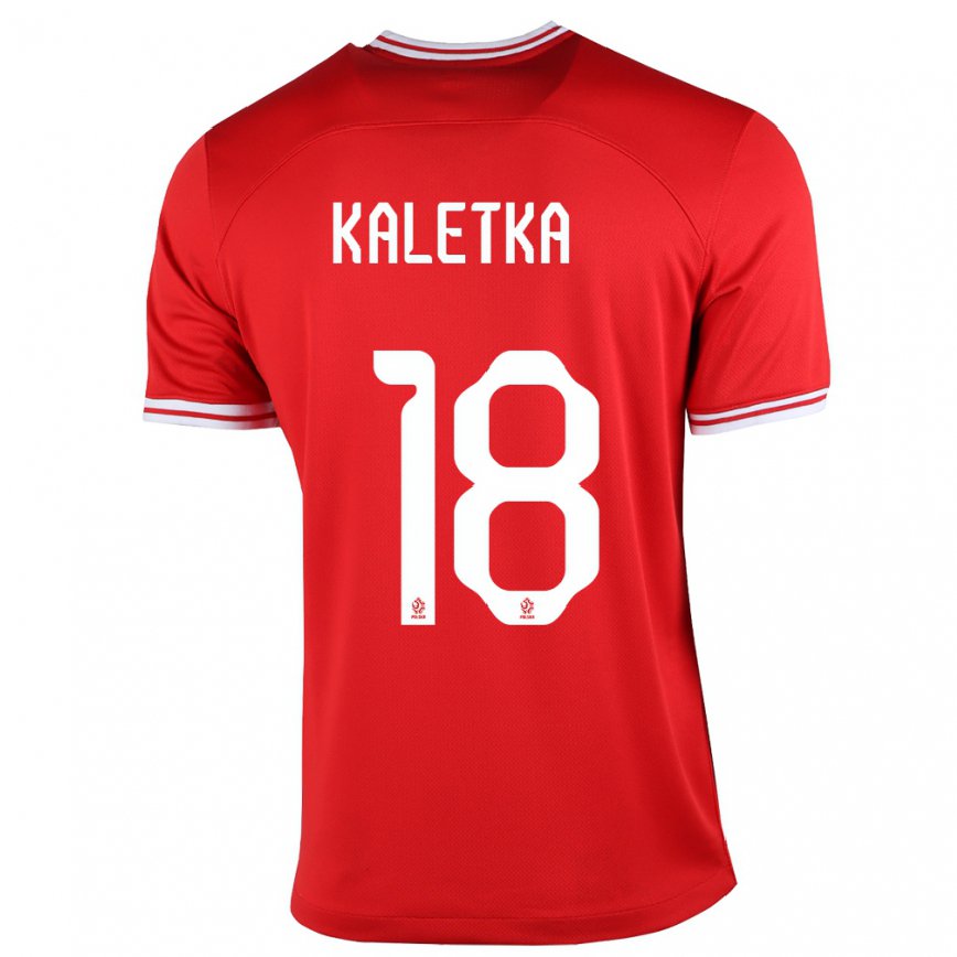 Men Poland Nikol Kaletka #18 Red Away Jersey 2022/23 T-shirt