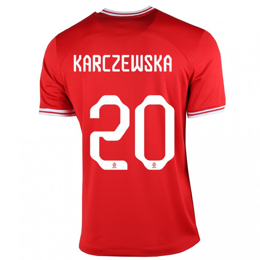 Men Poland Nikola Karczewska #20 Red Away Jersey 2022/23 T-shirt