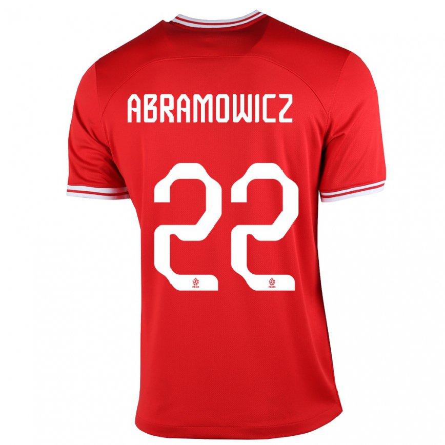 Men Poland Slawomir Abramowicz #22 Red Away Jersey 2022/23 T-shirt