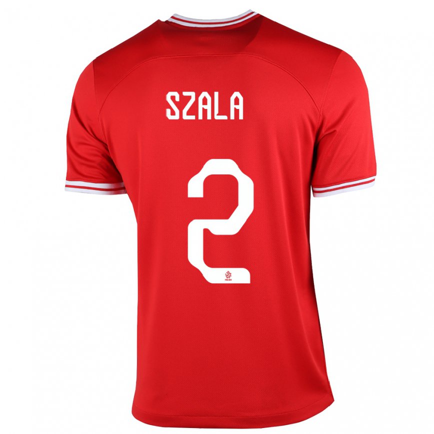 Men Poland Dominik Szala #2 Red Away Jersey 2022/23 T-shirt