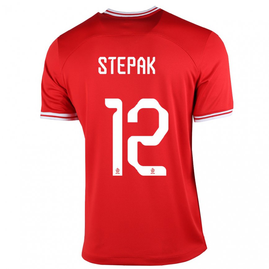 Men Poland Jakub Stepak #12 Red Away Jersey 2022/23 T-shirt