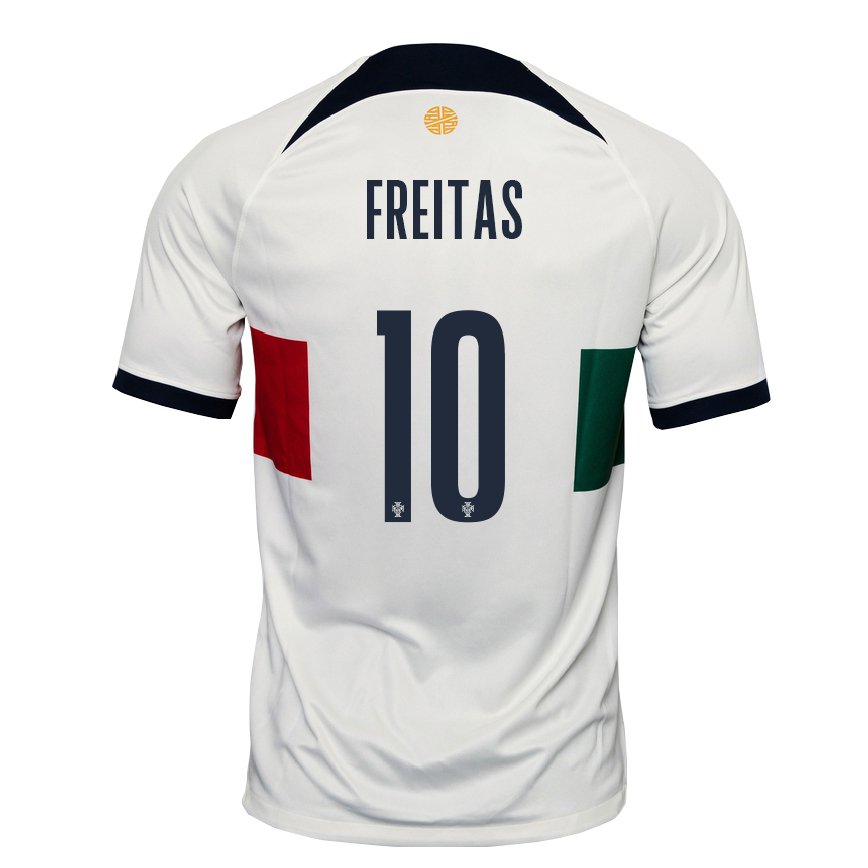 Men Portugal Tiago Freitas #10 White Away Jersey 2022/23 T-shirt