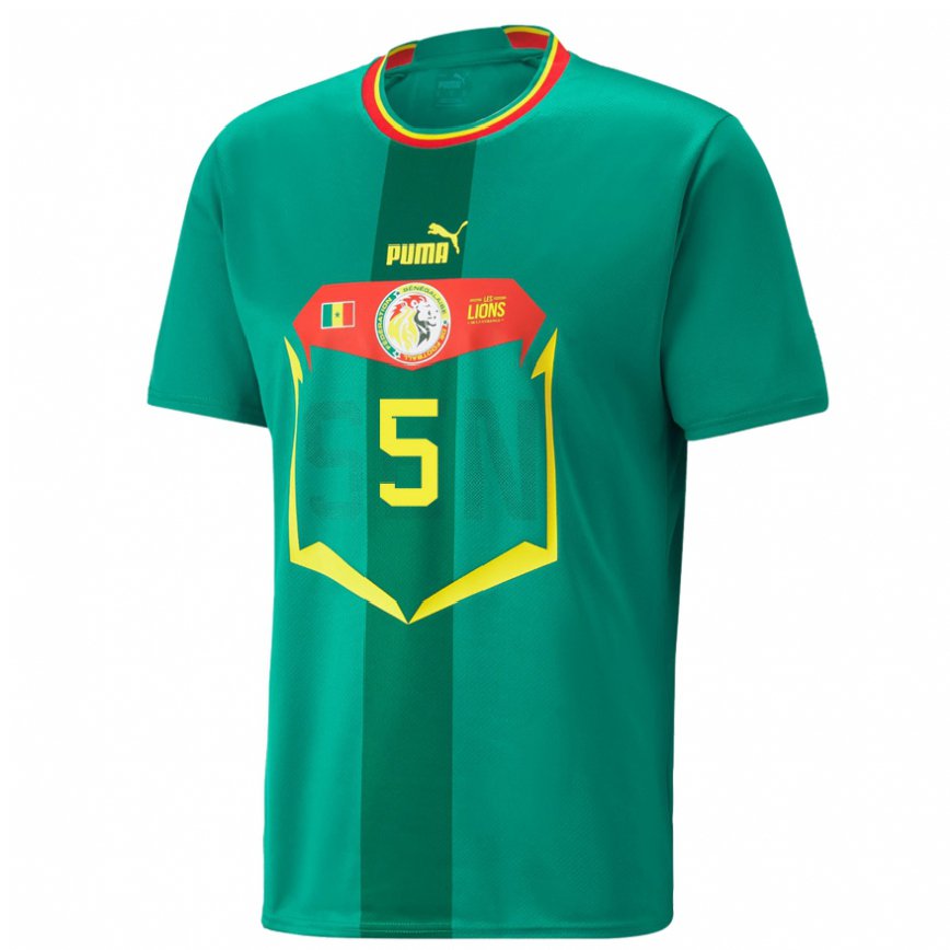 Men Senegal Ndeye Ndiaye Kane #5 Green Away Jersey 2022/23 T-shirt