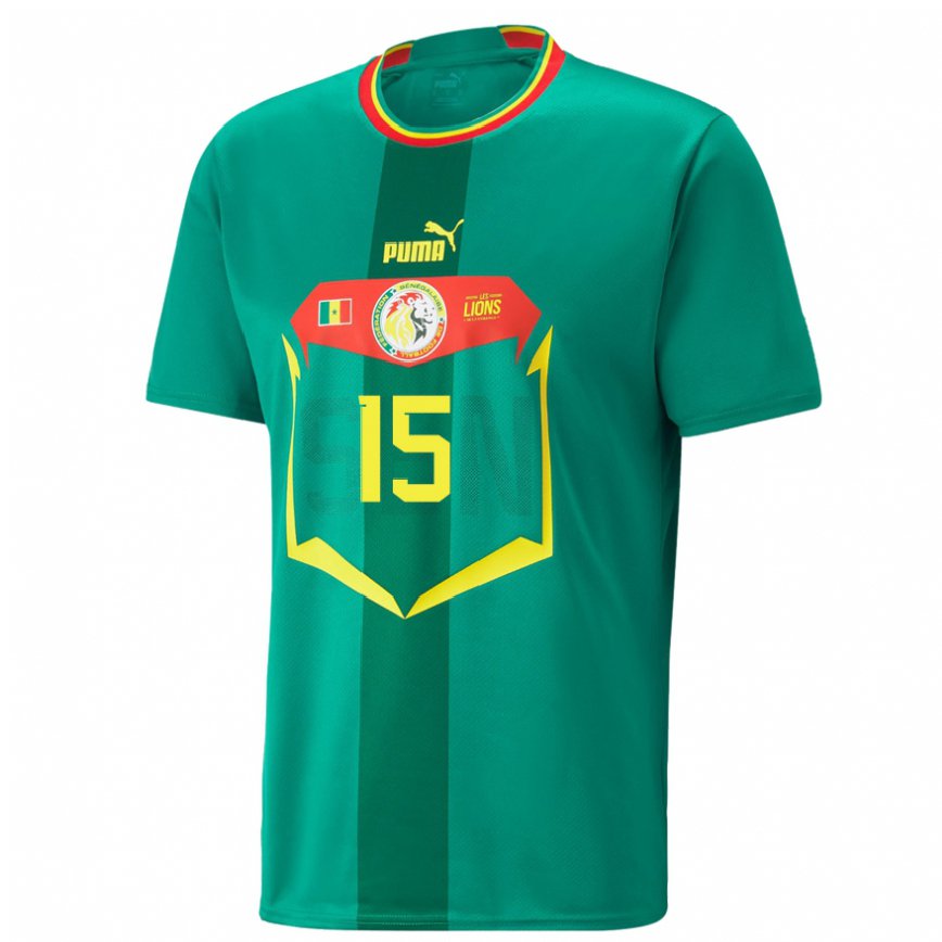 Men Senegal Jeanne Niang #15 Green Away Jersey 2022/23 T-shirt