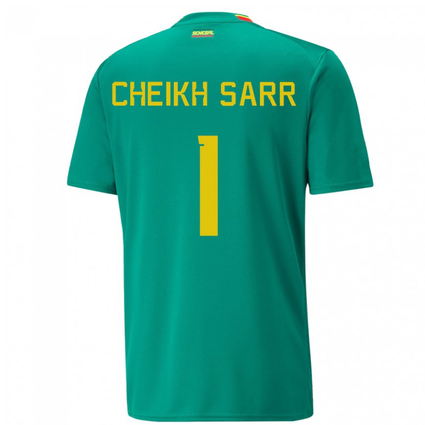 Men Senegal Cheikh Sarr #1 Green Away Jersey 2022/23 T-shirt
