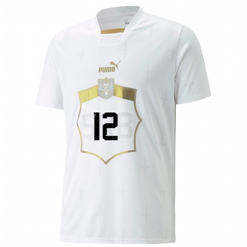 Men Serbia Sara Cetinja #12 White Away Jersey 2022/23 T-shirt