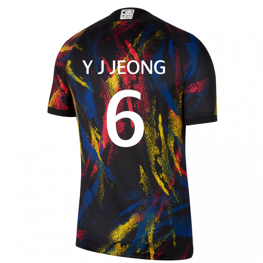 Men South Korea Jeong Yu Jin #6 Multicolor Away Jersey 2022/23 T-shirt