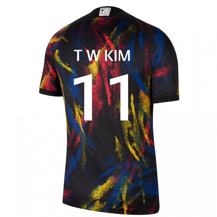 Men South Korea Kim Tae Wook #11 Multicolor Away Jersey 2022/23 T-shirt