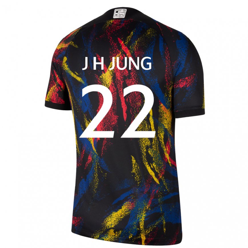 Men South Korea Jung Jong Hun #22 Multicolor Away Jersey 2022/23 T-shirt