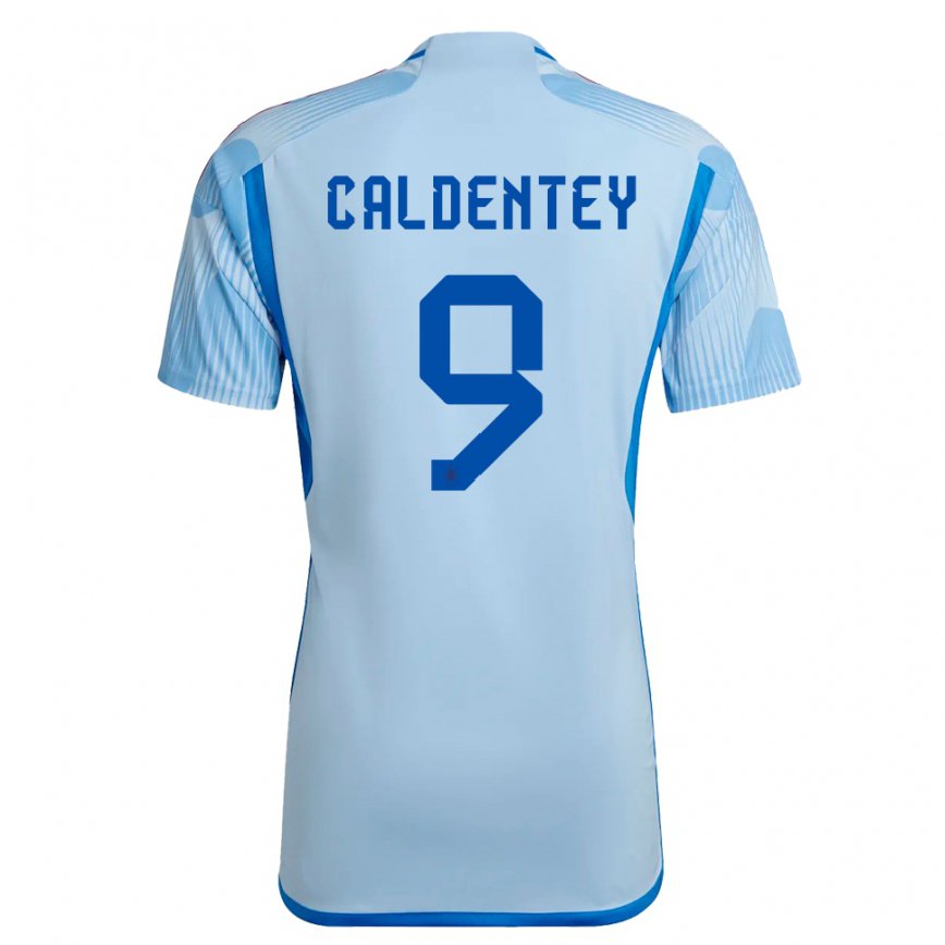 Men Spain Mariona Caldentey #9 Sky Blue Away Jersey 2022/23 T-shirt