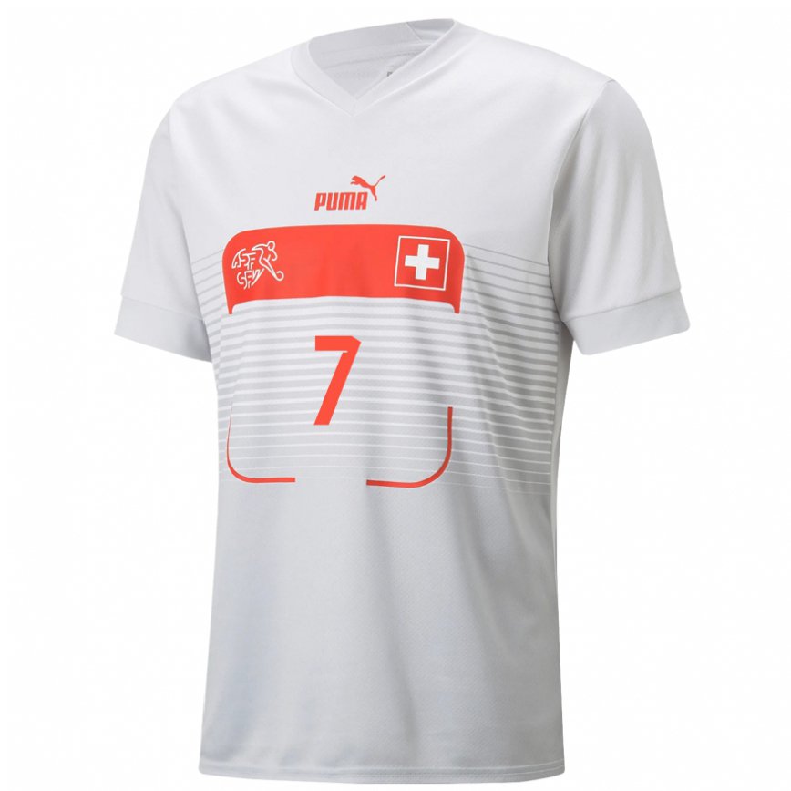Men Switzerland Ronaldo Dantas Fernandes #7 White Away Jersey 2022/23 T-shirt