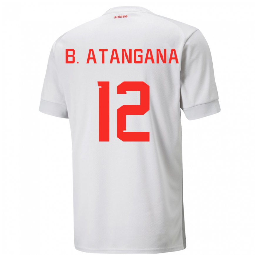 Men Switzerland Brian Ernest Atangana #12 White Away Jersey 2022/23 T-shirt