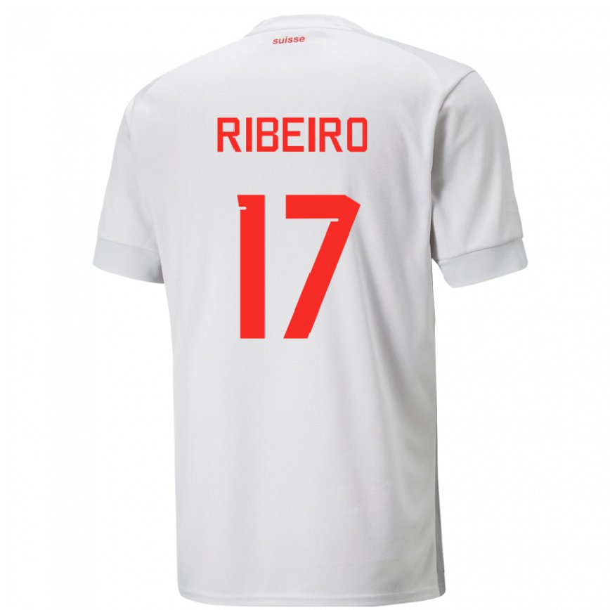 Men Switzerland Joel Ribeiro #17 White Away Jersey 2022/23 T-shirt