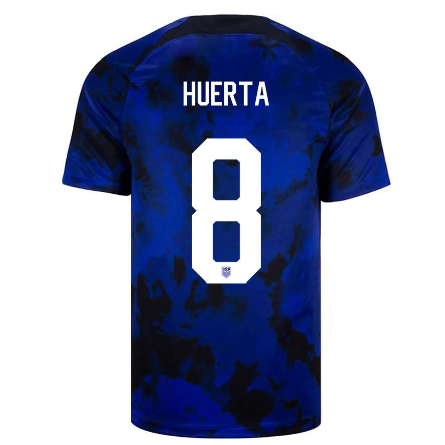 Men United States Sofia Huerta #8 Royal Blue Away Jersey 2022/23 T-shirt