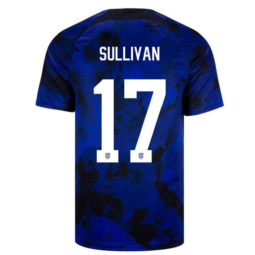 Men United States Andi Sullivan #17 Royal Blue Away Jersey 2022/23 T-shirt