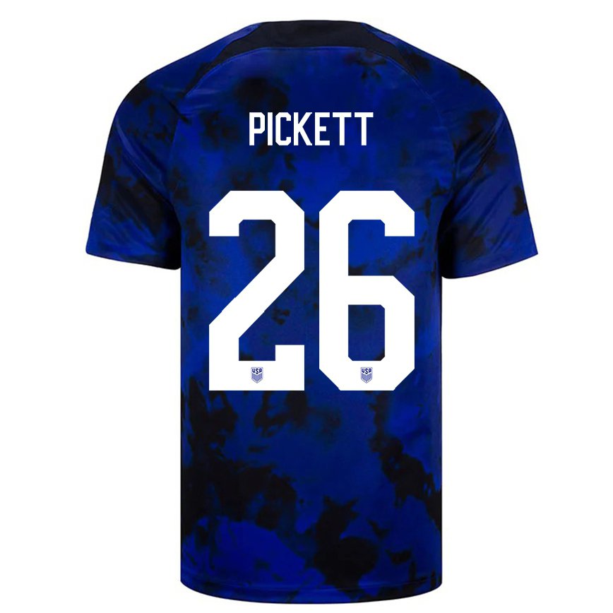 Men United States Carson Pickett #26 Royal Blue Away Jersey 2022/23 T-shirt
