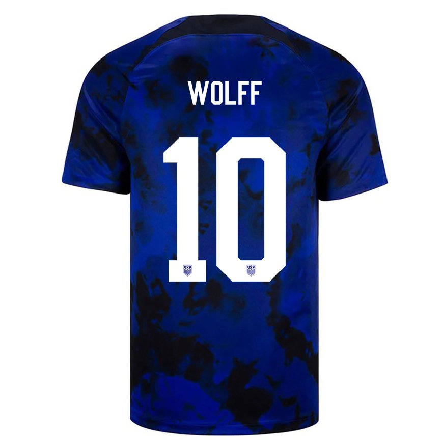 Men United States Owen Wolff #10 Royal Blue Away Jersey 2022/23 T-shirt