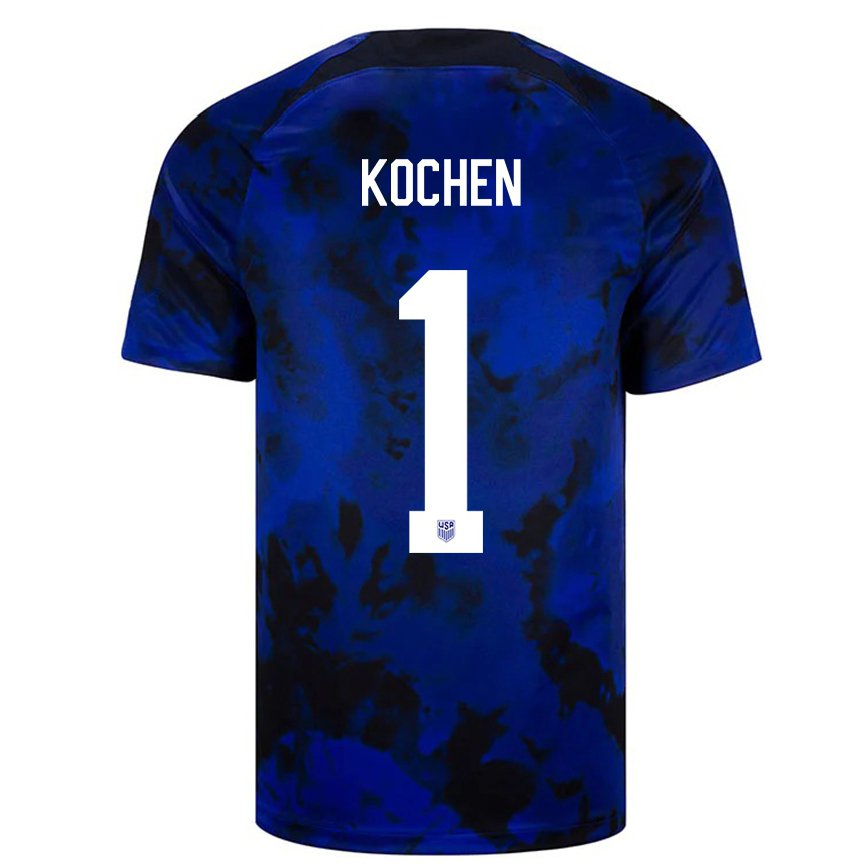 Men United States Diego Kochen #1 Royal Blue Away Jersey 2022/23 T-shirt