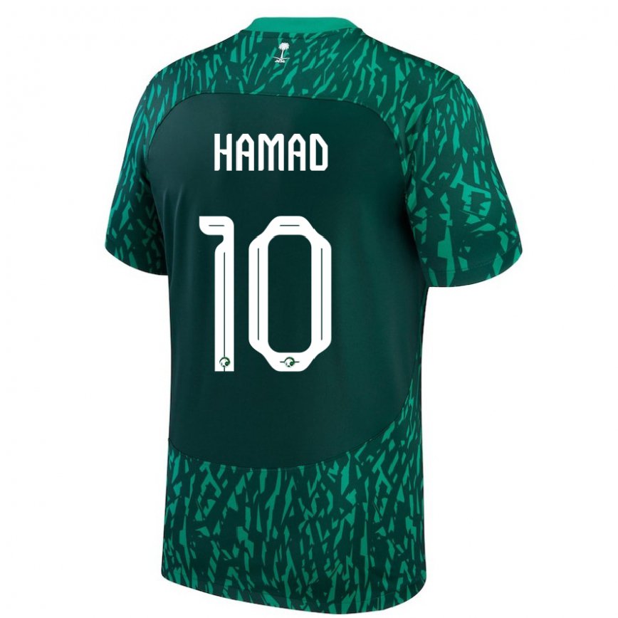 Men Saudi Arabia Sarah Hamad #10 Dark Green Away Jersey 2022/23 T-shirt