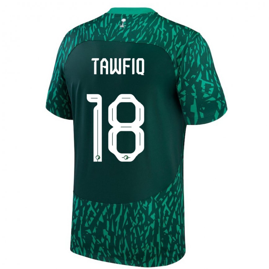 Men Saudi Arabia Saba Tawfiq #18 Dark Green Away Jersey 2022/23 T-shirt