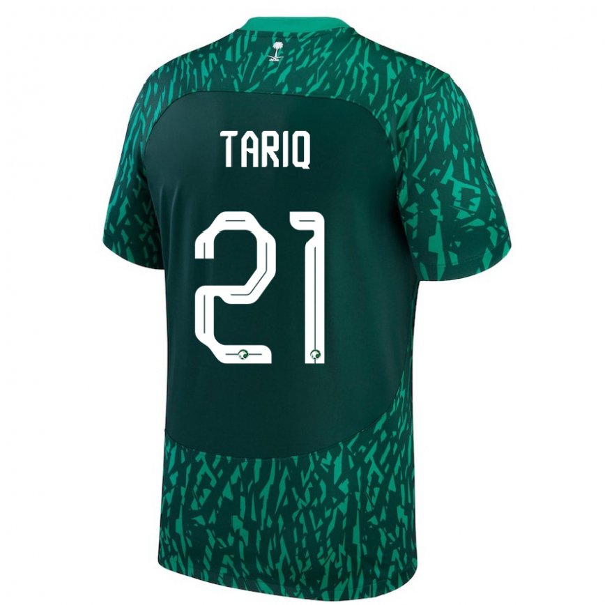 Men Saudi Arabia Juri Tariq #21 Dark Green Away Jersey 2022/23 T-shirt