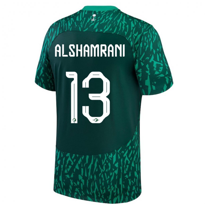 Men Saudi Arabia Farha Alshamrani #13 Dark Green Away Jersey 2022/23 T-shirt