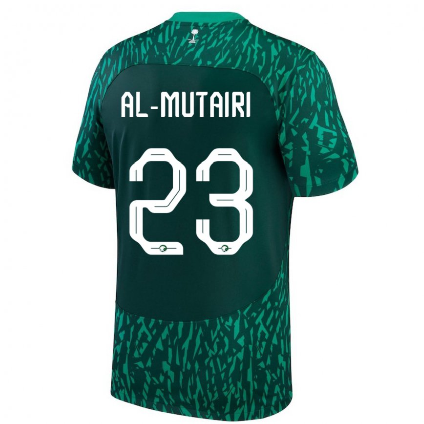 Men Saudi Arabia Turki Al Mutairi #23 Dark Green Away Jersey 2022/23 T-shirt